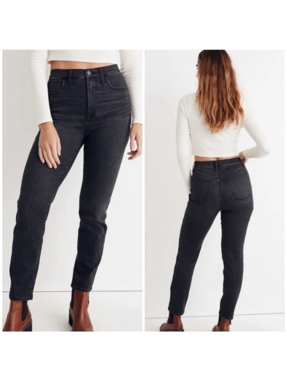 Madewell High Rise Slim Straight Jeans in Richgrove Wash